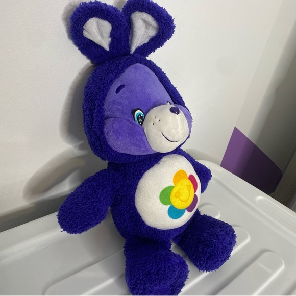 Care Bears Just Play Harmony 15” Easter Purple Plush Bunny Ears Hood - Picture 2 of 9